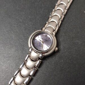 Light Purple And Silver Tone Cote D Azur Watch With Metal Band